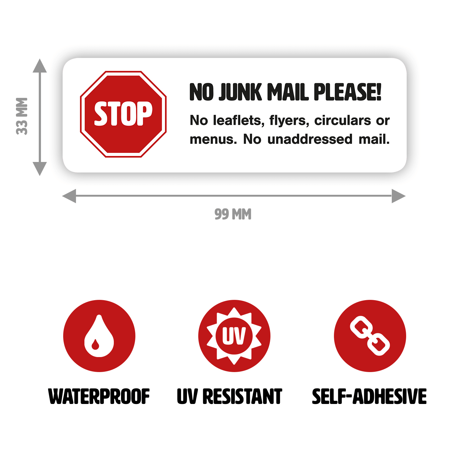 No Junk Mail sticker